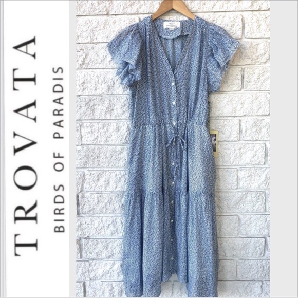 Trovata Birds of Paradise Kristi Dress M - Picture 1 of 9